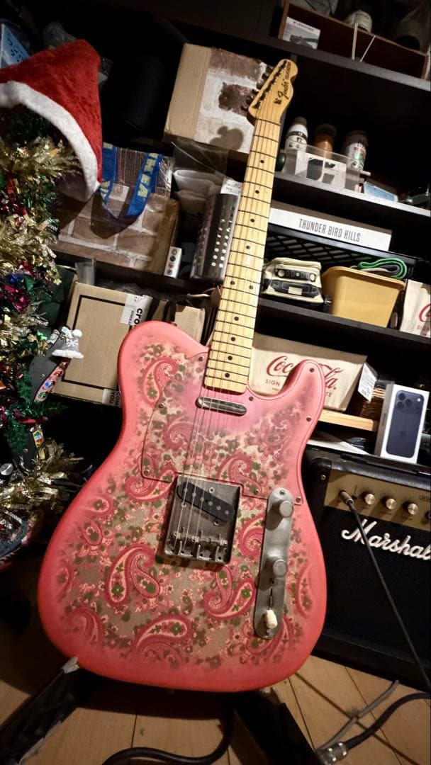 ペイズリー模様のピンクTelecaster