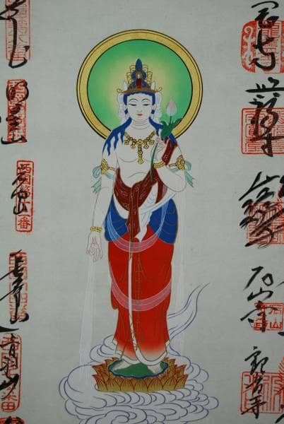西国三十三ヶ所霊場集印肉筆掛軸/書/御朱印/掛軸☆宝船☆D-A199