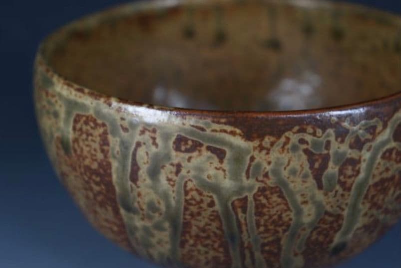 【阿蘇熔岩】火山灰　高田焼　酒井雅女　抹茶碗　阿蘇山図画　焼締　古信楽