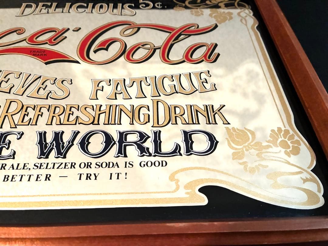 【70s】 コカコーラ　パブミラー　アメリカン雑貨　ビンテージ　サイン　看板