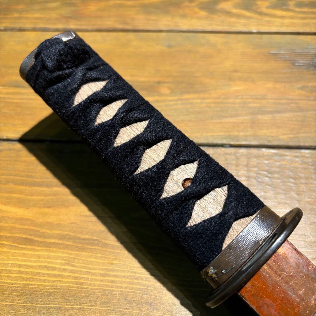 日本刀残欠クラフトナイフNo.72 備州長船住近景 拵 裏銘あり