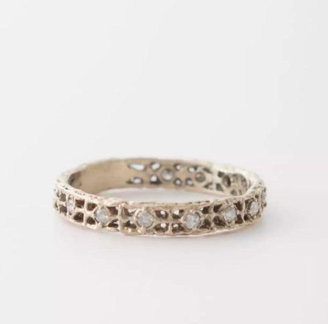 最終値下げ 専用箱付き シャンパンゴールド noguchi ダイヤリング 12号