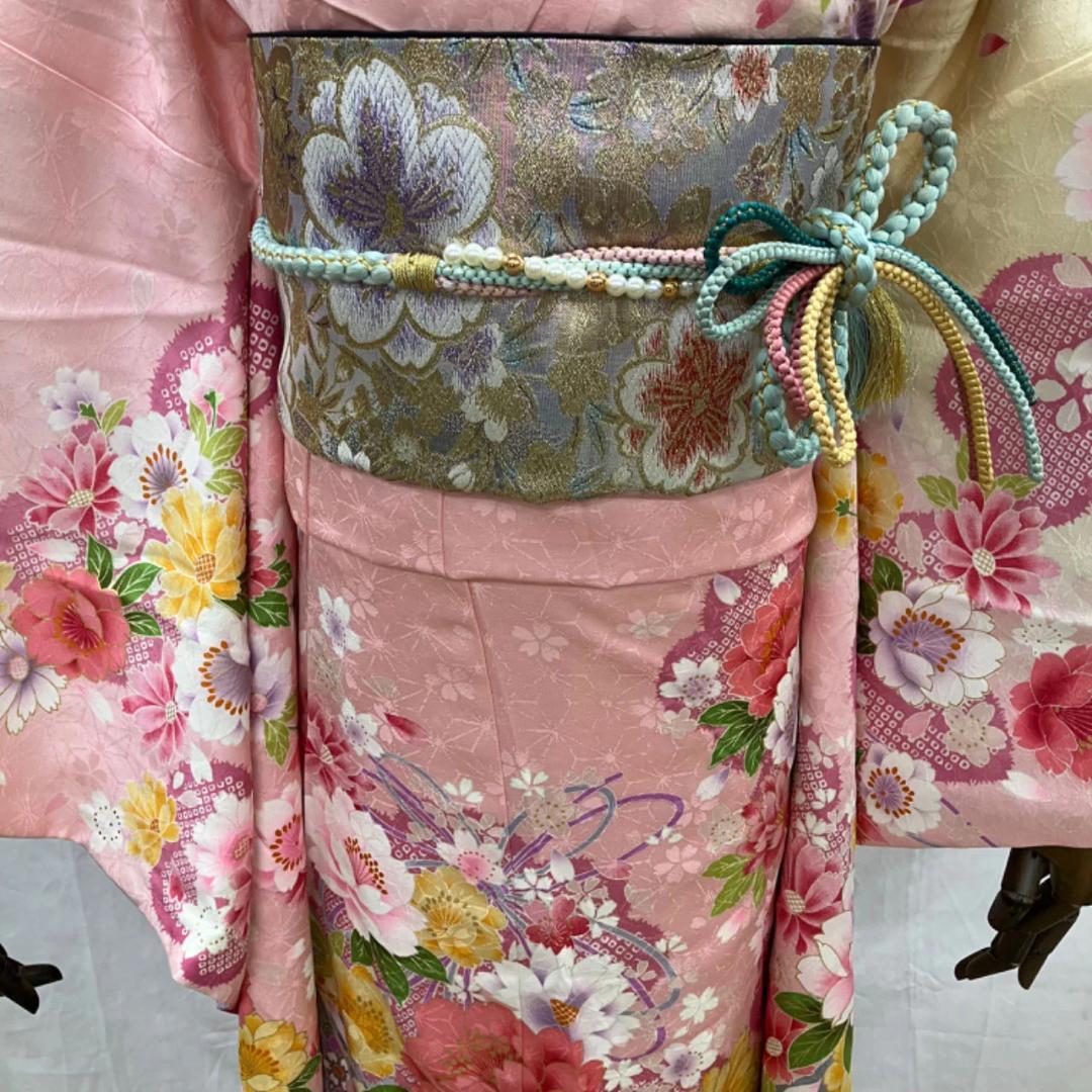 ≪早い者勝ち≫【美品】 振袖セット 成人式 正絹 古典柄 ピンク S*82●