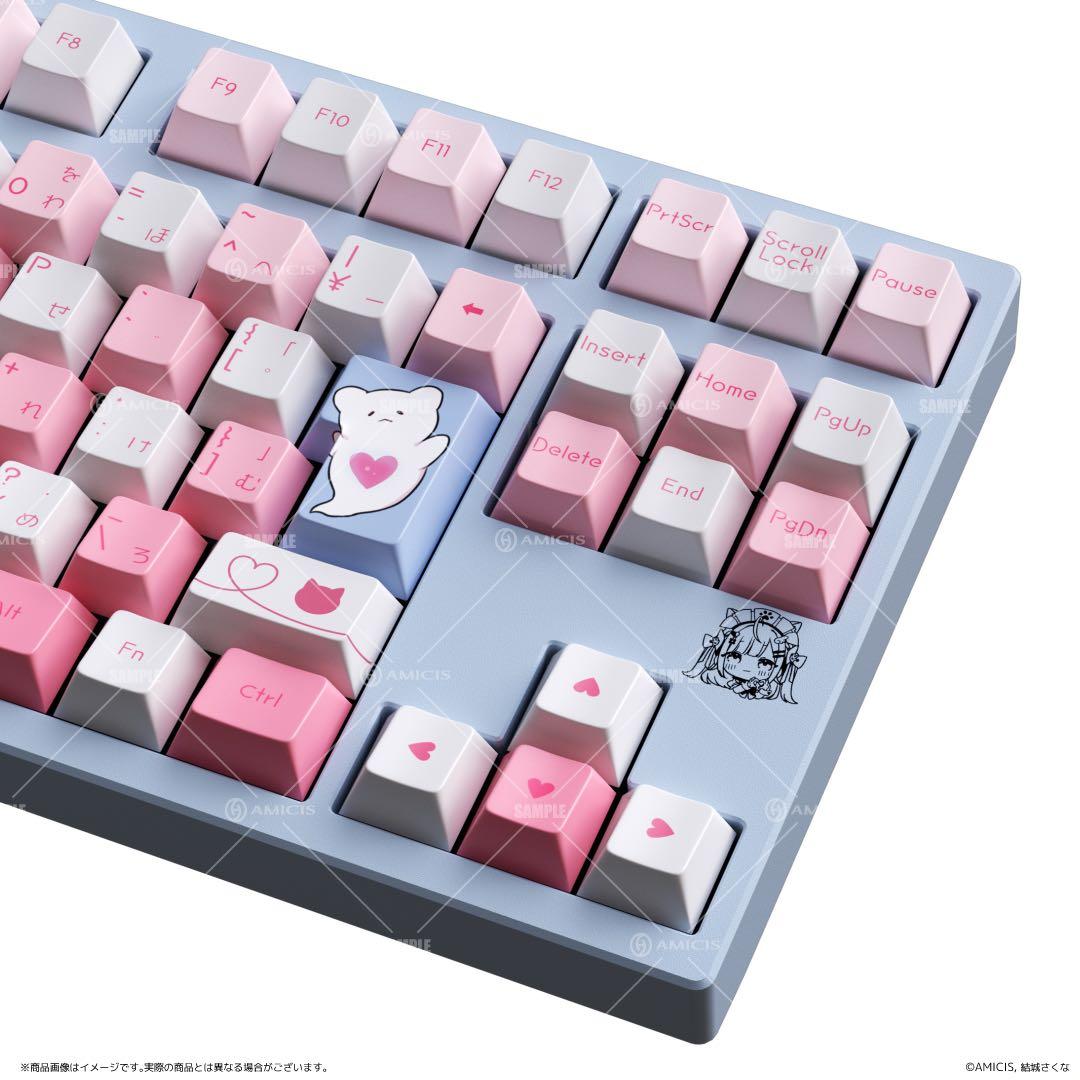 【結城さくな×AMICIS】ゲーミングキーボード 80HE 日本語配列