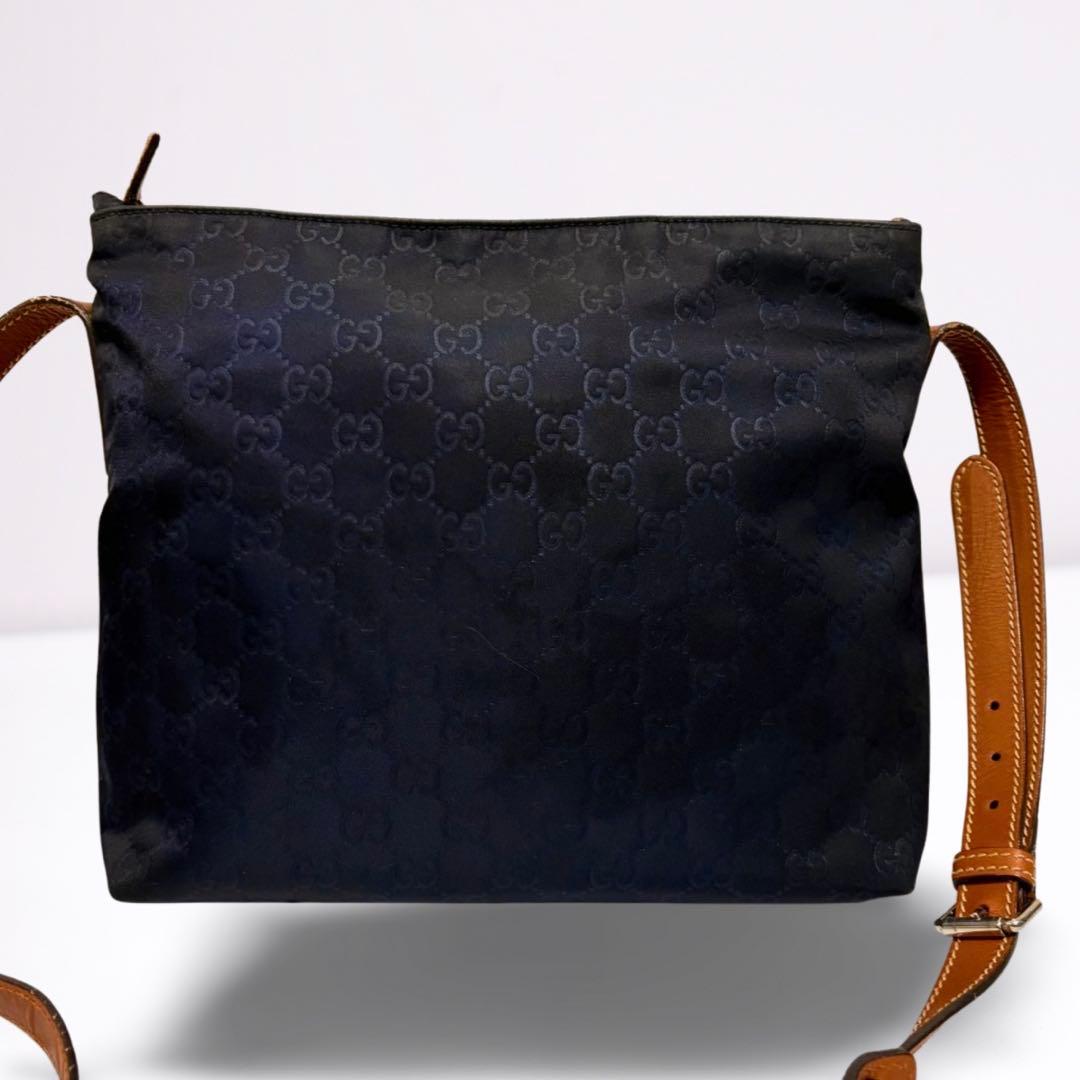 【正規品】グッチ GUCCI GG柄 ショルダーバッグ ネイビー 袋付 男女兼用