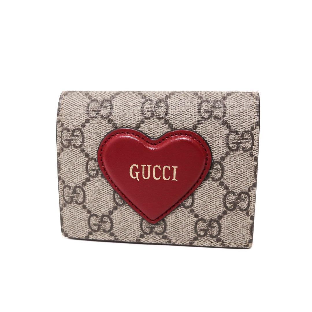 【極美品】グッチ 648848 ハート モチーフ カードケース ウォレット 財布