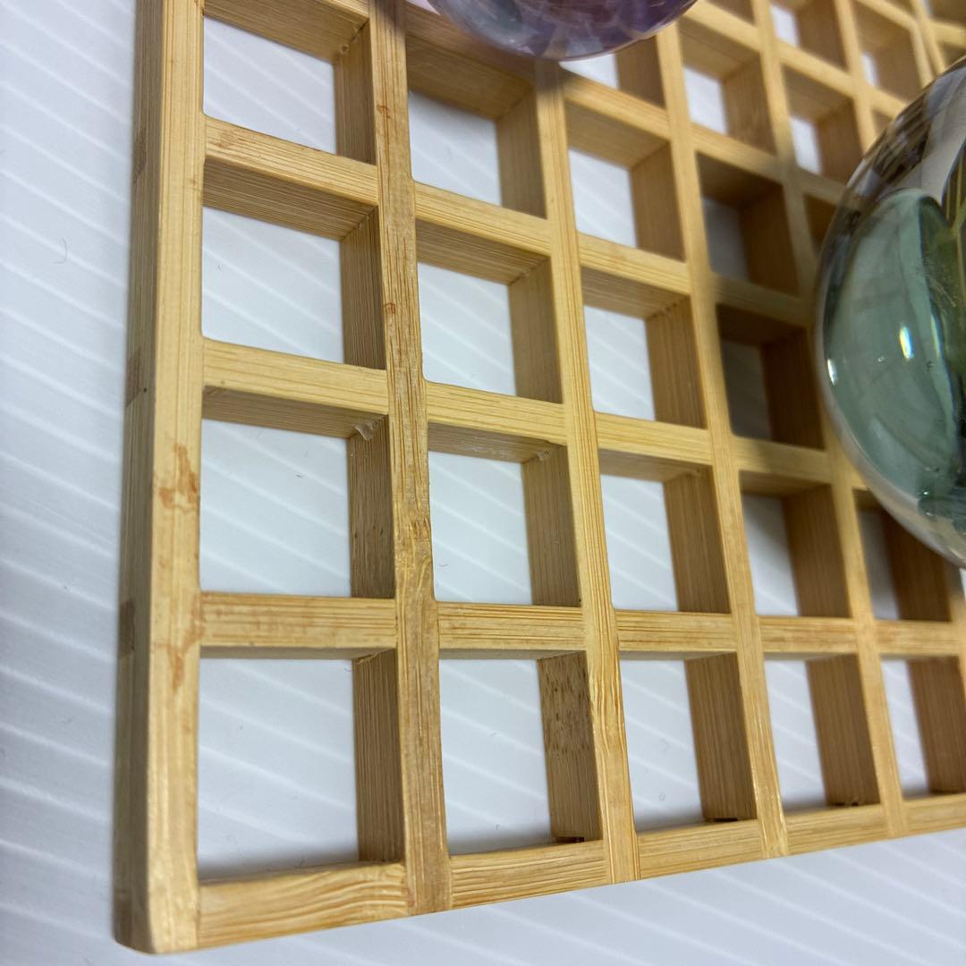 《浮玉　パワーストーン　水晶　木製台座》置物飾り物インテリア装飾　風流　10点