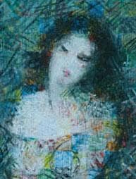 油絵 菅家令子 絵 絵画 インテリア uF6-010611 人物女性