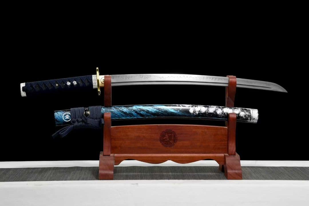 【青の妖姫】古兵器 武具 刀装具 日本刀　模造刀 居合刀 武士道 鑑賞用 美術刀