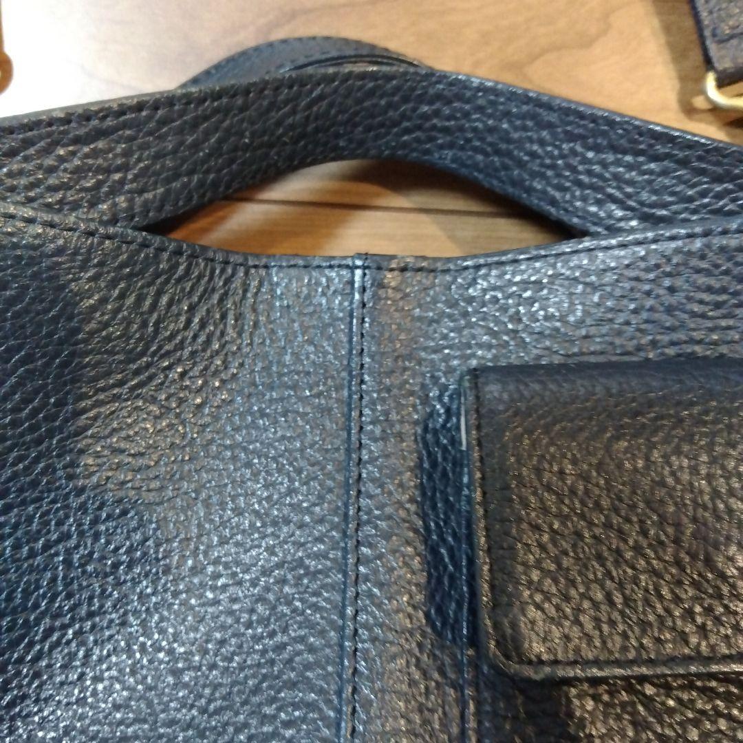 アタオ チヴィ 2way ショルダーバッグ ハンドバッグ レザー ネイビー