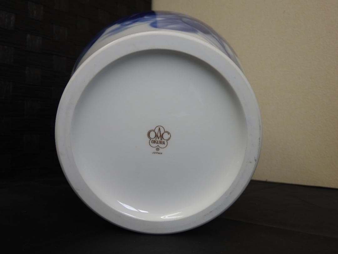 大倉陶園花瓶　未使用　共箱　MA741