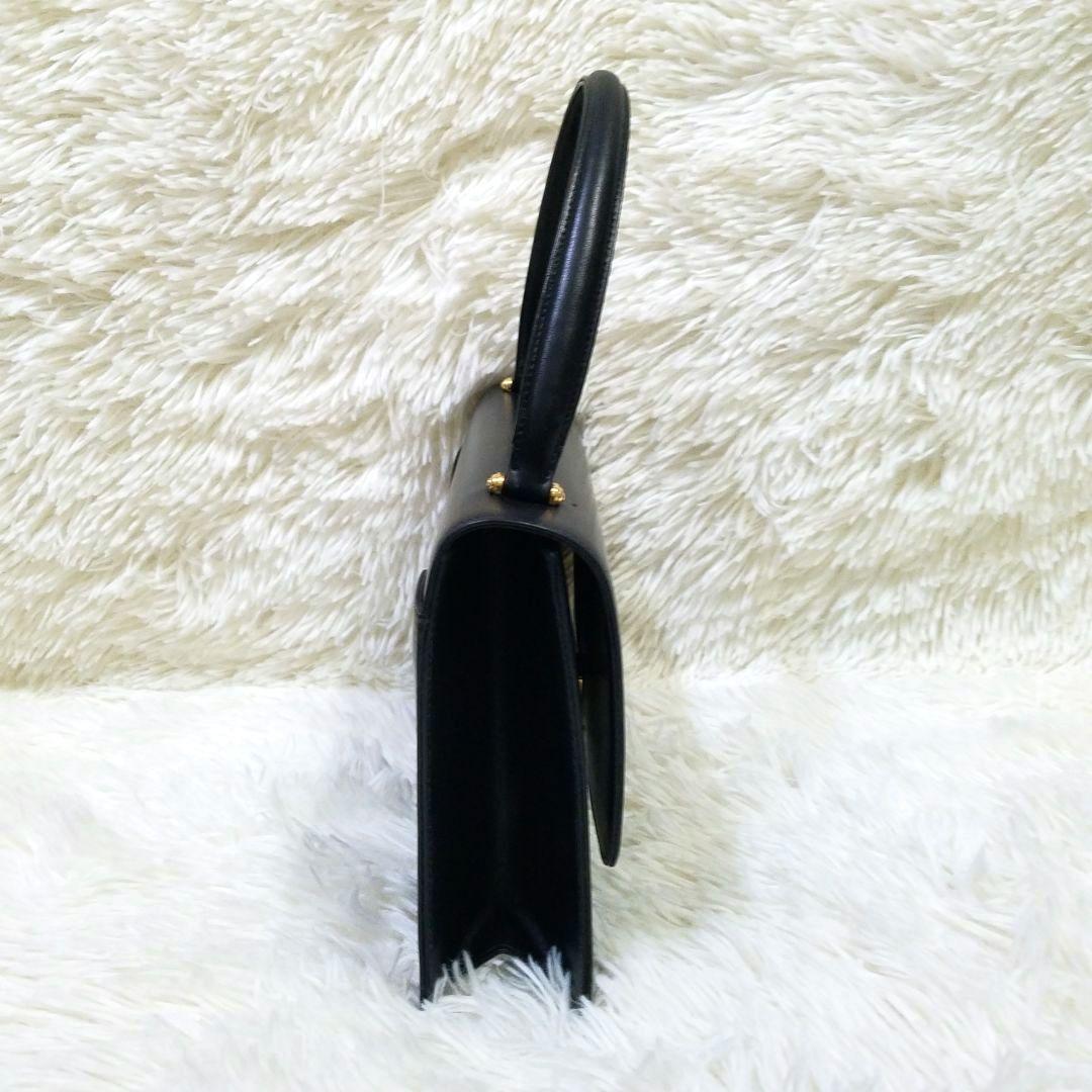 【極美品】傳濱野 ハンドバッグ フォーマル レザー ゴールド金具 黒