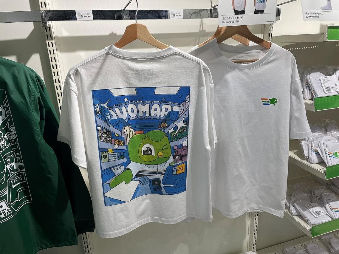 Duomart はたらくデュオTシャツ Lサイズ Duolingoポップアップ