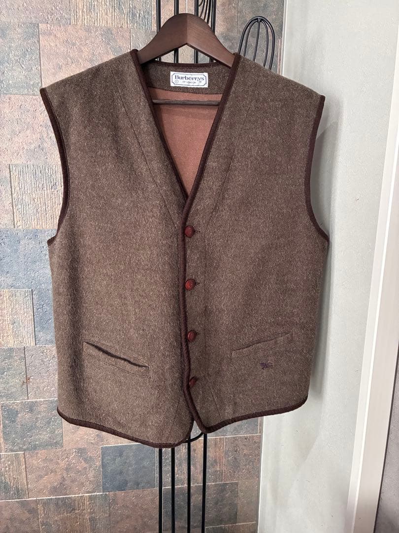 バーバリー　ウール　ベスト
