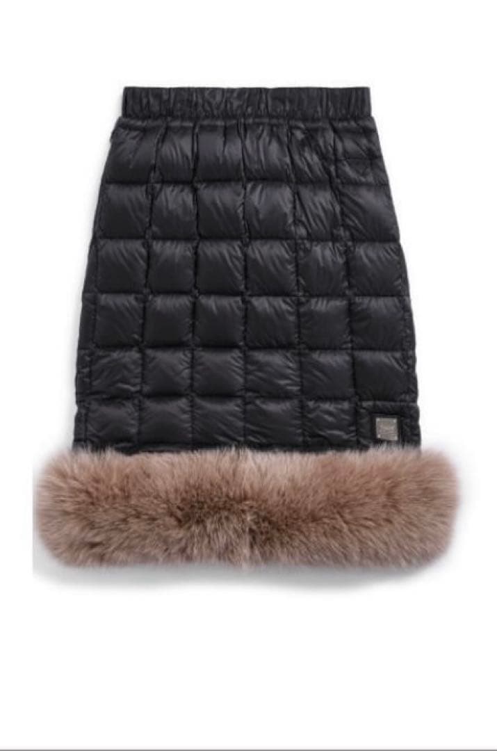 タイオンエクストラTAIONEXTRA ダウンミニスカート　裾ファー　新品未使用