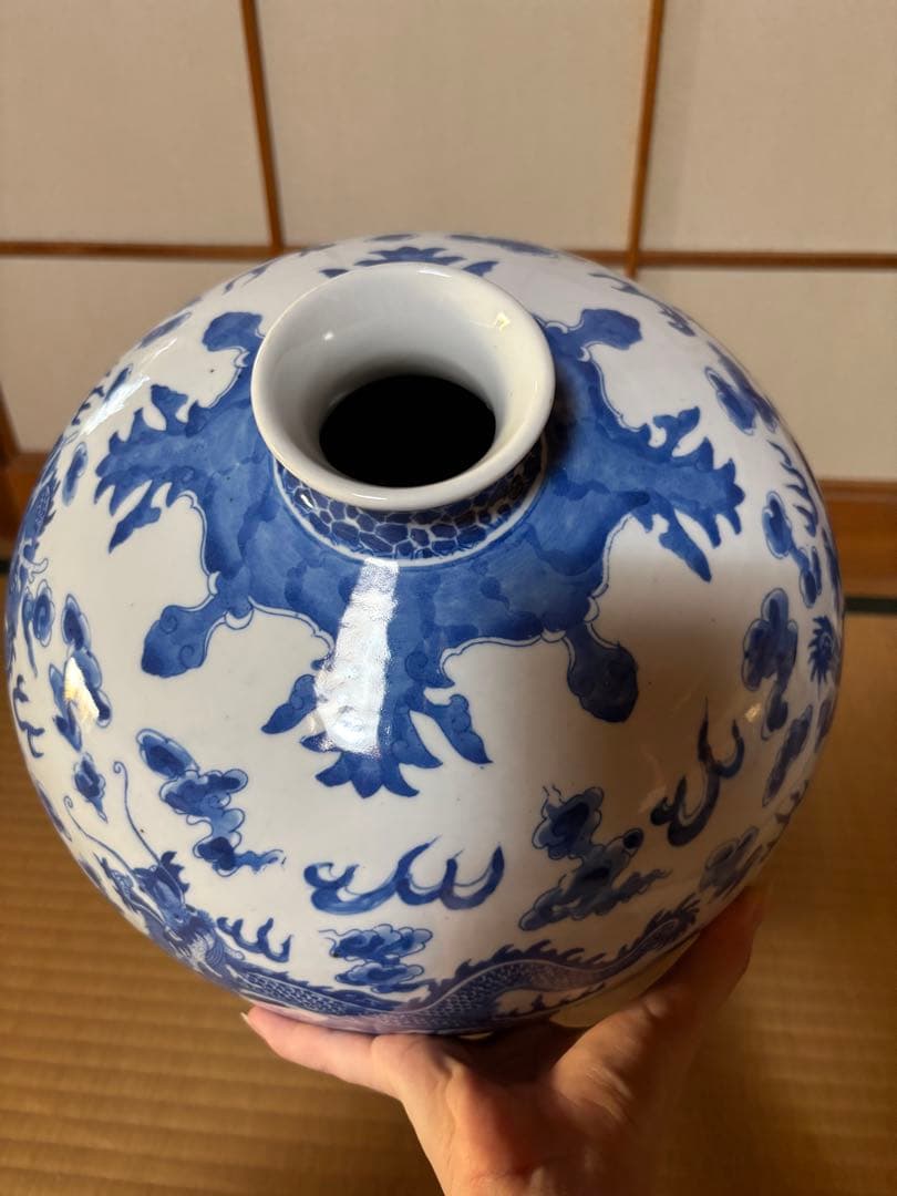 壺　置物　龍