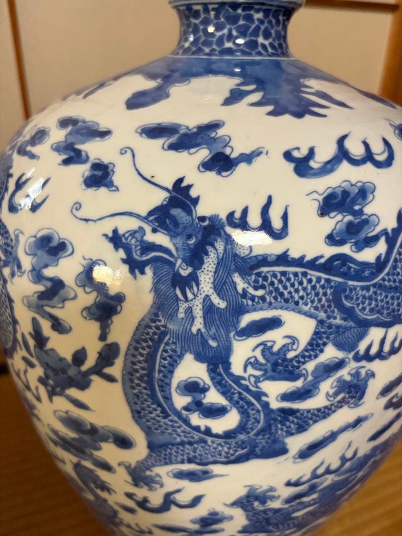 壺　置物　龍