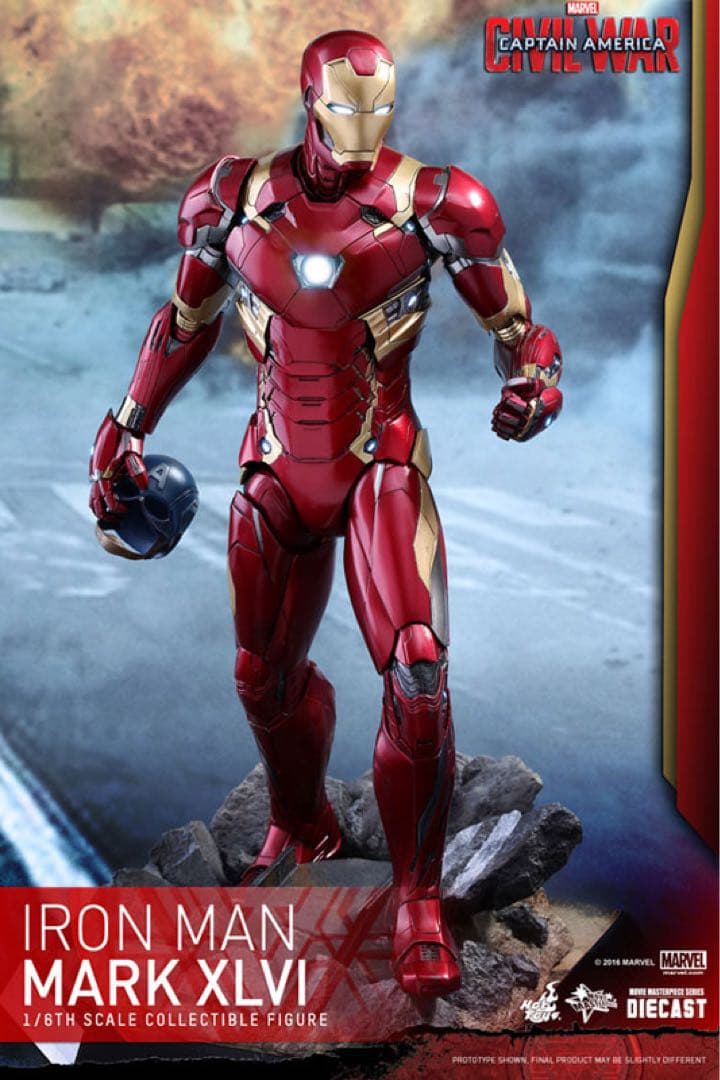 ホットトイズ アイアンマン マーク46 アベンジャーズ　1/6 フィギュア 装備
