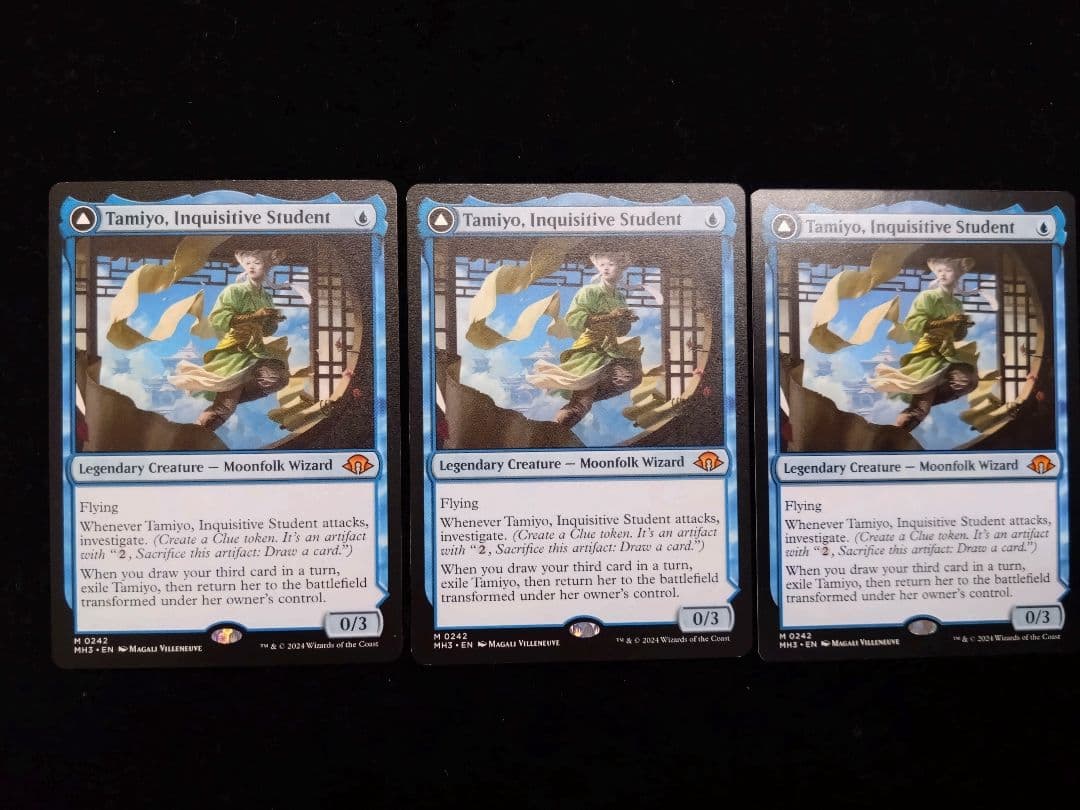 MTG 知りたがりの学徒、タミヨウ　Tamiyo 英語 3枚セット