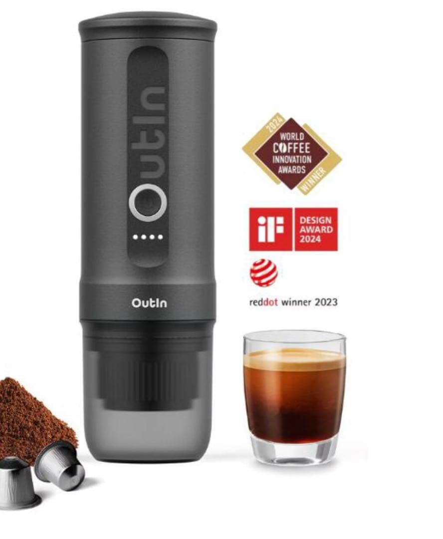 OutIn Nano ポータブルエスプレッソマシン アウトドア コーヒー キャン