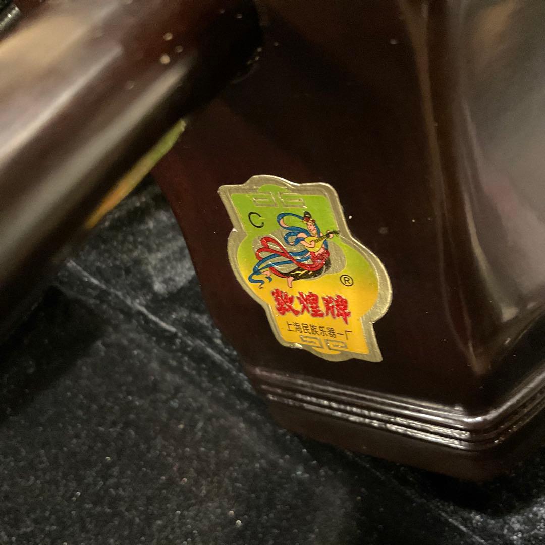 美品！二胡 敦煌 ニシキヘビ皮 蛇皮 ケース 教本セット上海民族楽器