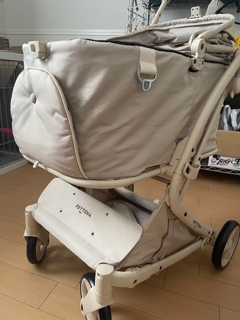 PETTENA MILOU クリームベージュ ペットカート+クッション3点セット