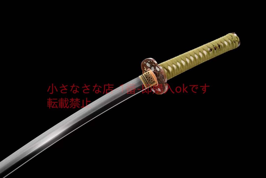 26寸地肌鋼焼刃武士刀『花鳥拵打刀』古兵器 武具 刀装具 日本刀 模造刀 居合刀