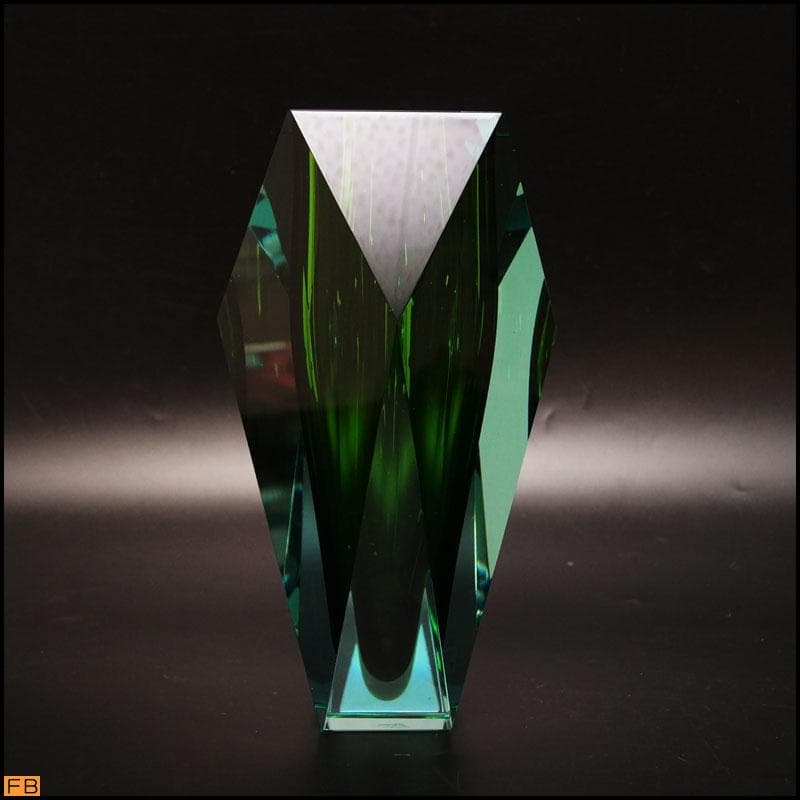モーゼル◆花瓶 グリーン 花器 フラワーベース クリスタル Moser