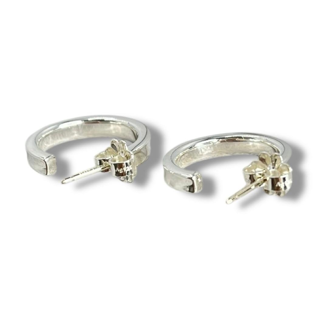 美品 Tiffany 1837 フープ ピアス シルバー925 ティファニー