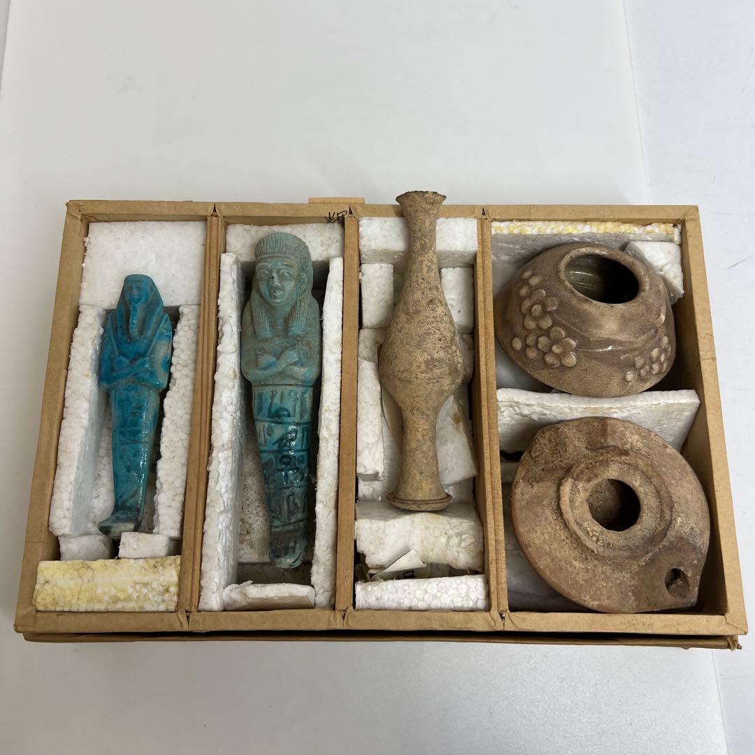 古代　エジプト　紀元前　ウ・シャブティ置物等　333g 東K8-0105①トエチ