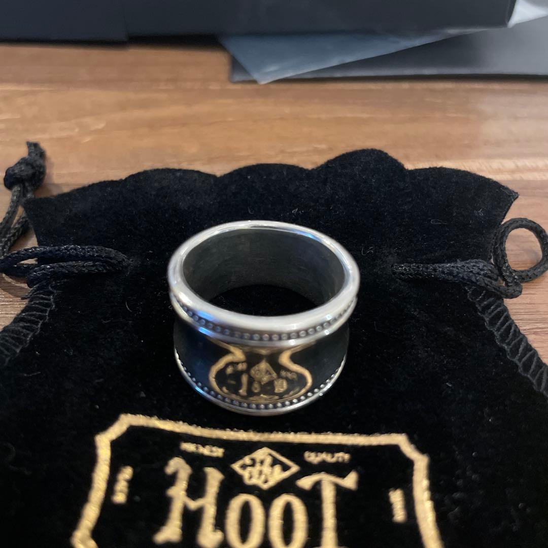 シルバー925 Hoot フート ミルグレイン カーム リング 20号