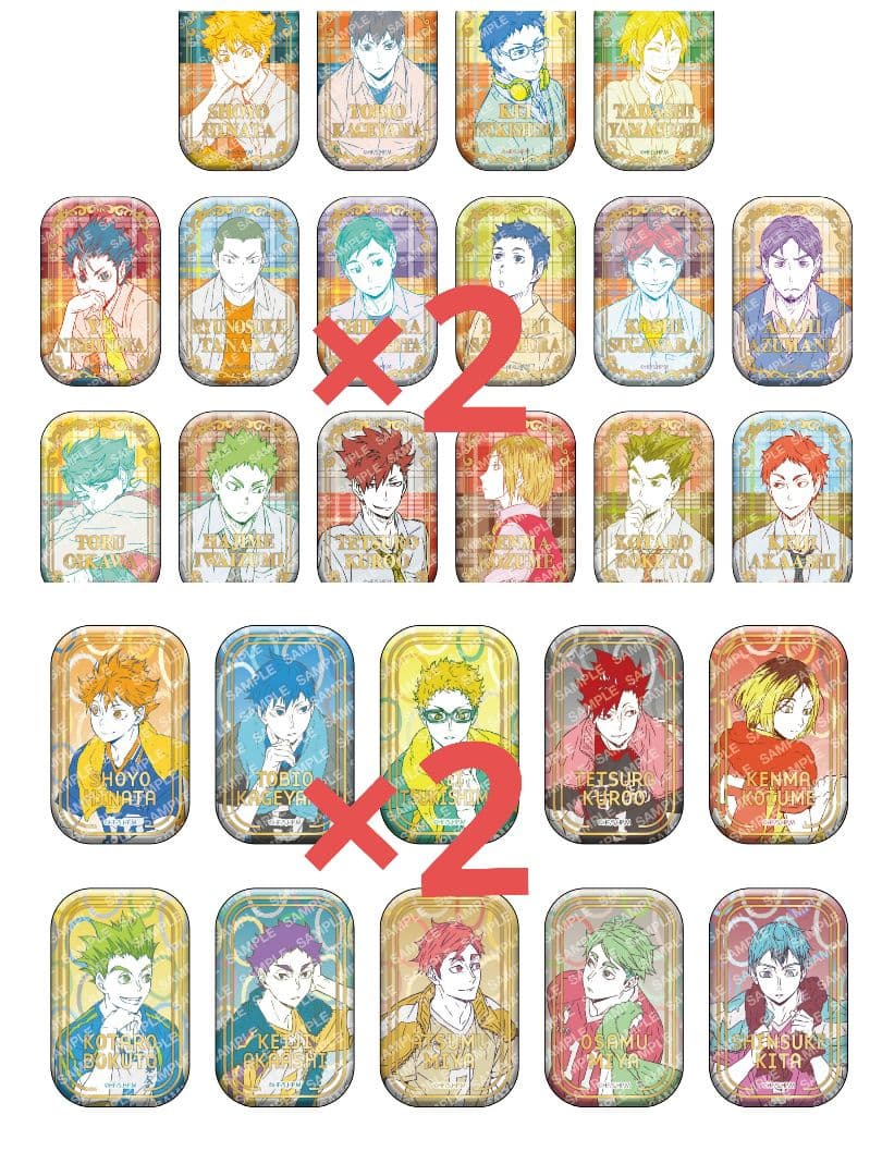 【新品未開封】セブンネット限定 ハイキュー！！スクエア缶バッジまとめ売り