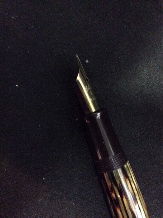 ペリカン万年筆スーべレーン茶縞M400. 1950年代