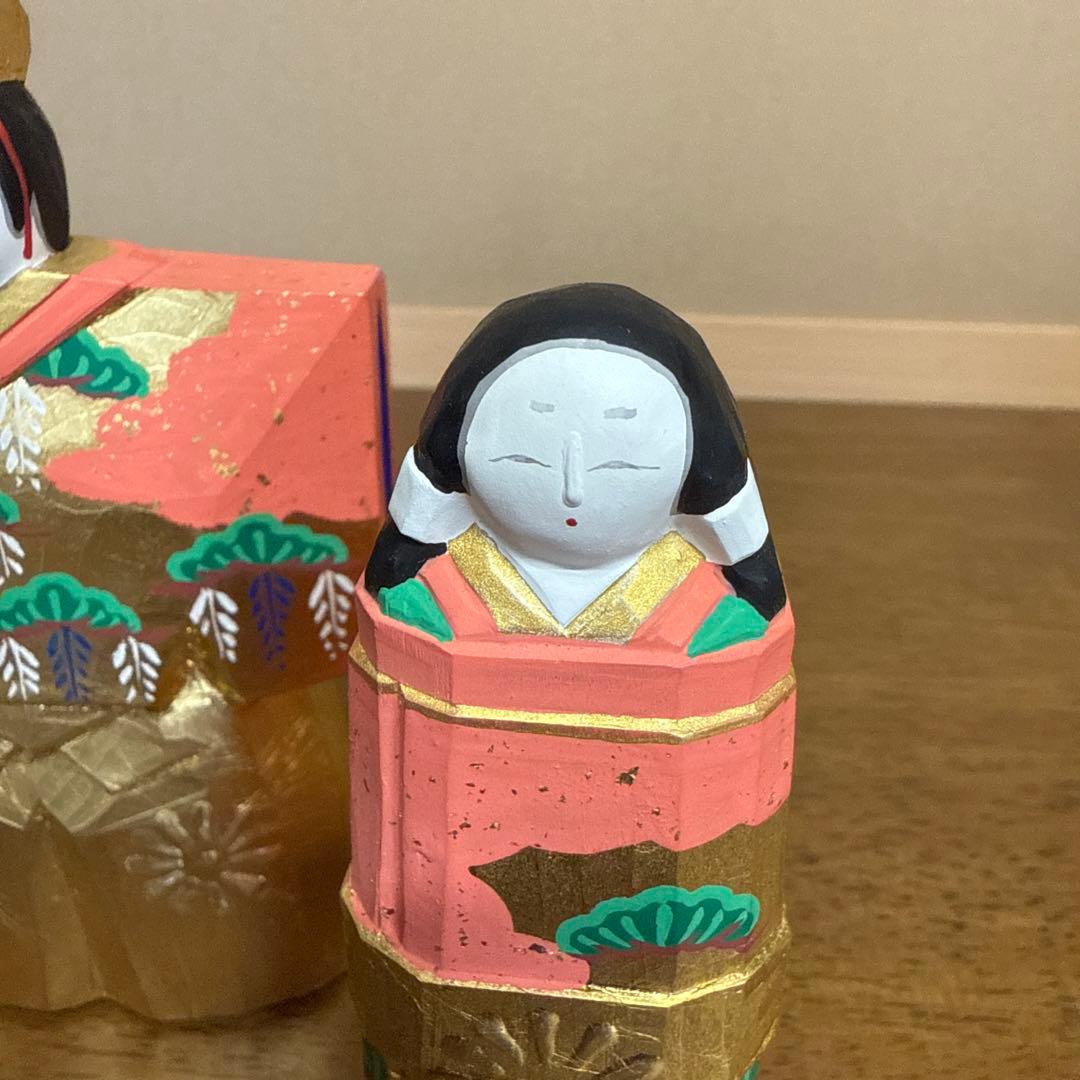雛人形　一刀彫　瀬谷桃源