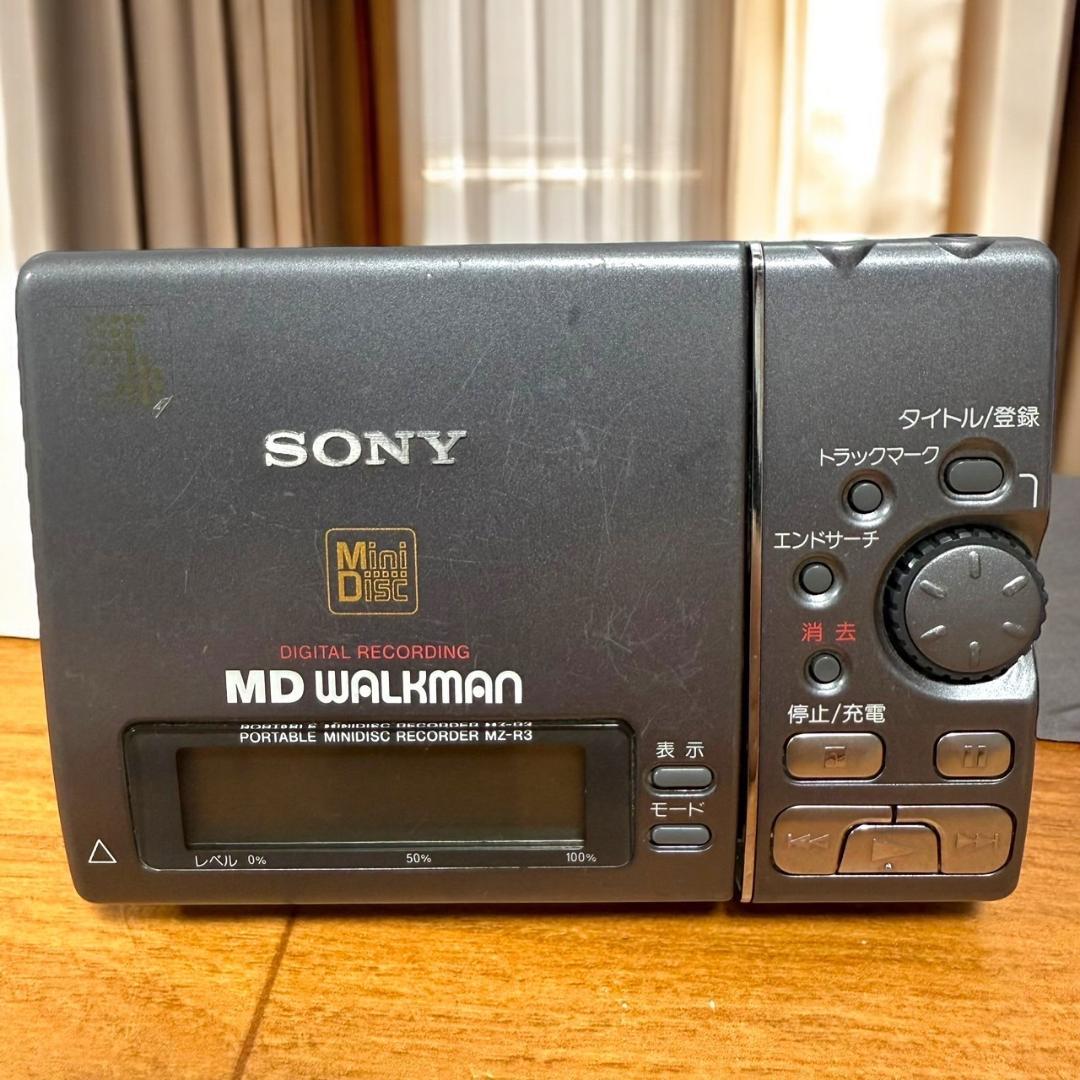 B ☆再生OK ソニー MZ-R3 MDウォークマン ポータブルMDプレーヤー