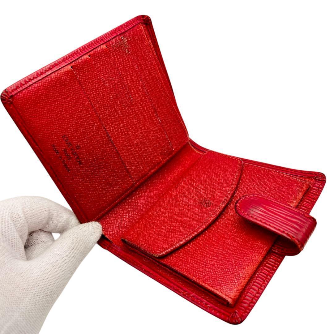 Louis Vuitton エピ レッド レディース 折財布 7101