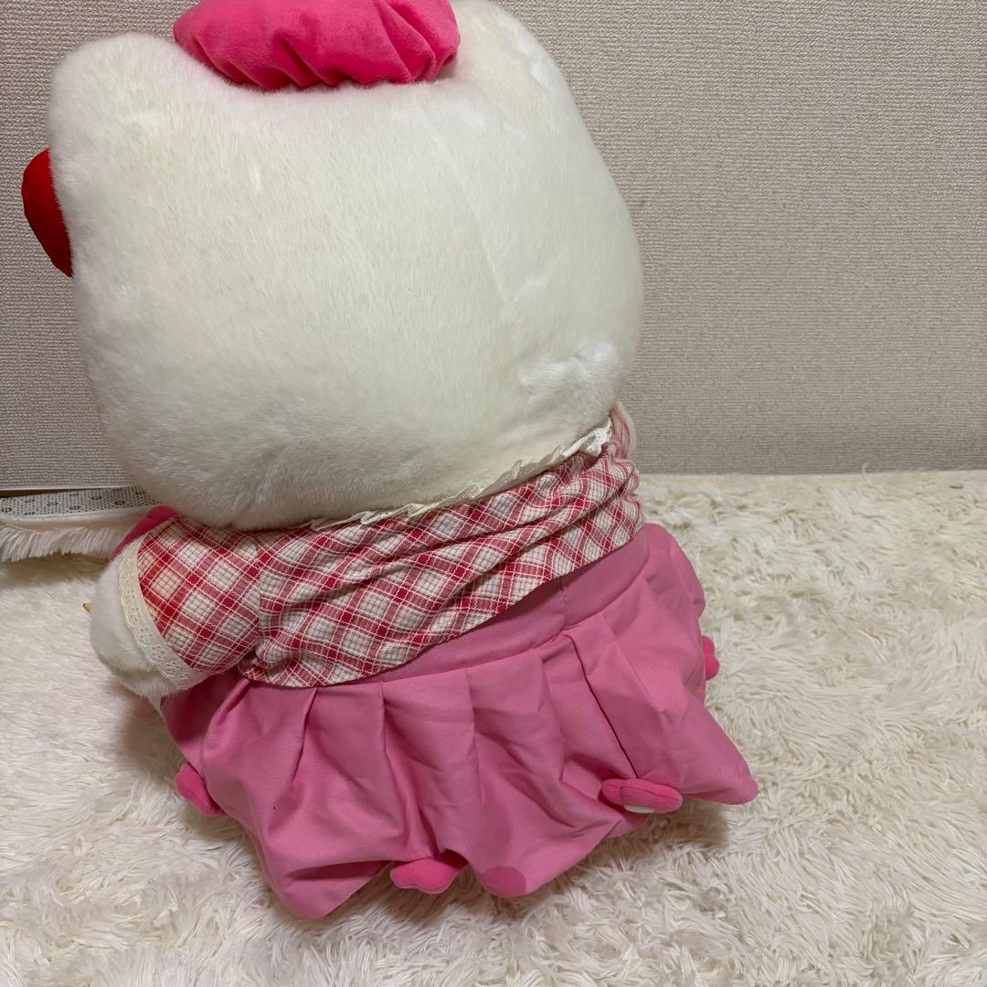サンリオ ハローキティ 特大 BIG ぬいぐるみ ワンピース ベレー帽 LL