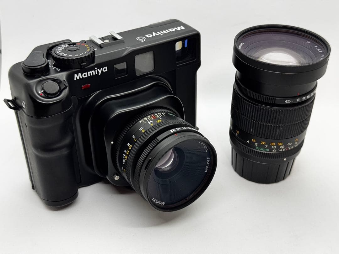 【新同・美品】ニューマミヤ６本体 ＋ レンズ75mm ＋150mm