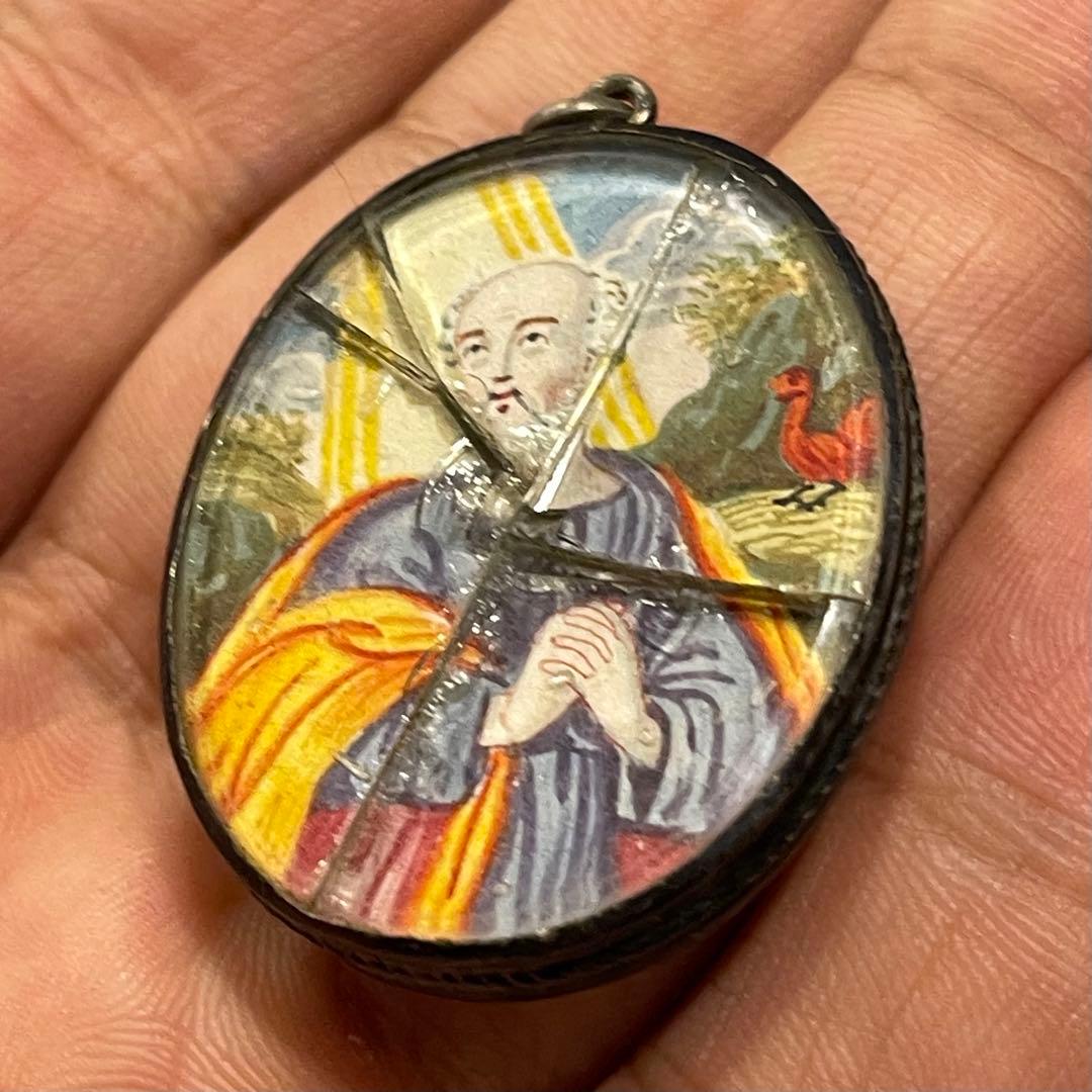 1700年代 アンティーク 聖骨箱 骨董品 Reliquary お守り 珍品