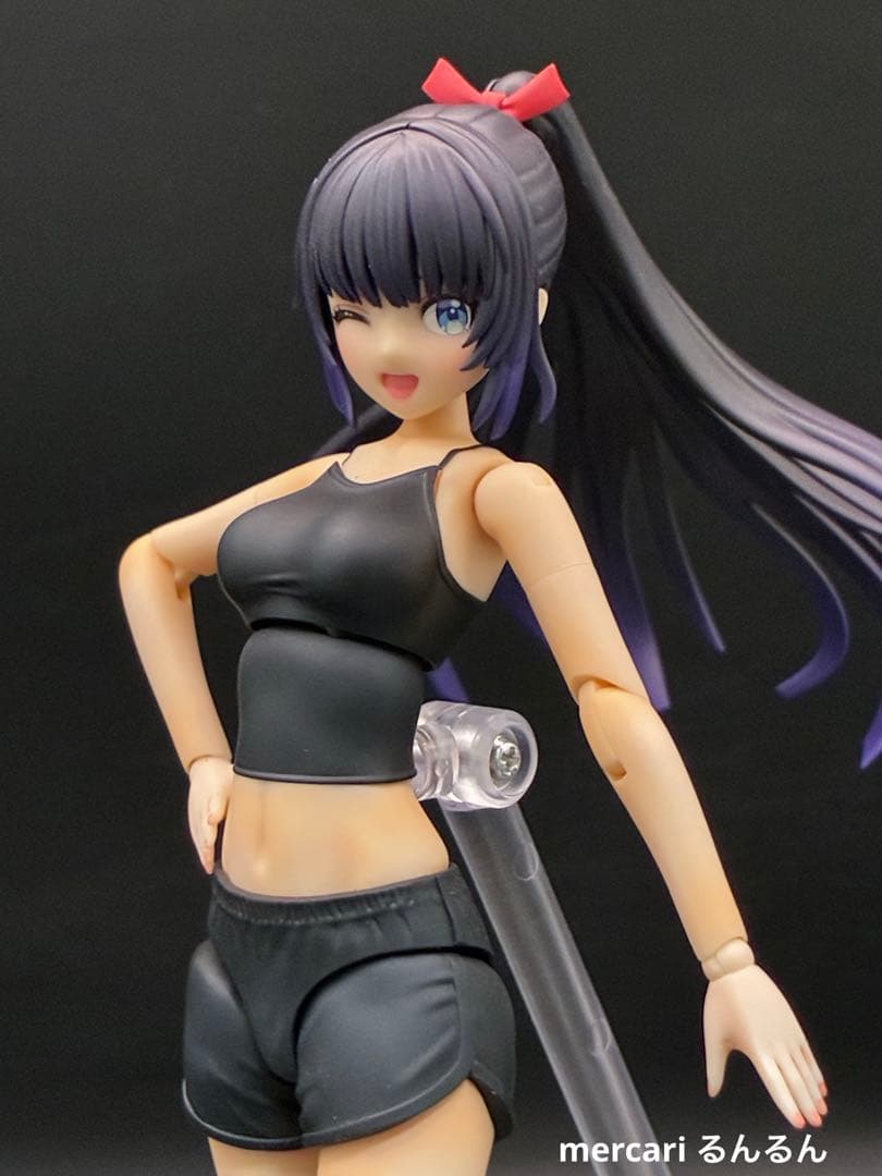 ドレスアップアップボディM＋姫カットポニーテール+ウルフレイヤーカット塗装完成品