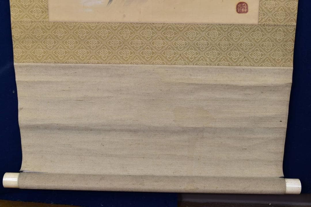 作者不詳/里道秋色図/掛軸☆宝船☆AB-73