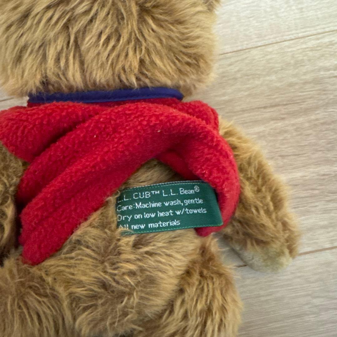 L.L.Bean Ellie bear テディベア　くま　赤　フリース