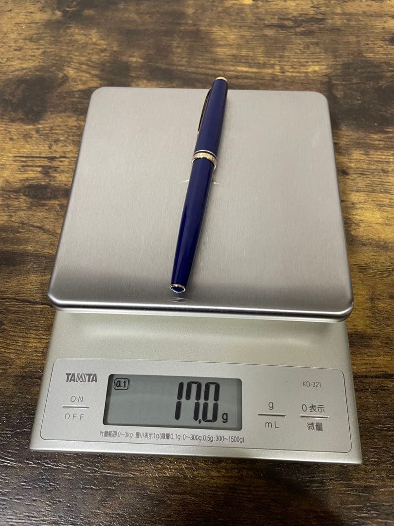 試筆のみ　ジェネレーション　ネイビー　万年筆　14k　中細字　純正ペンケース付
