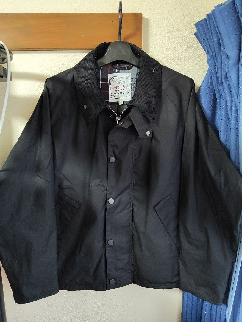 Transport Wax Jacket ブラック サイズ38 レプリカ品