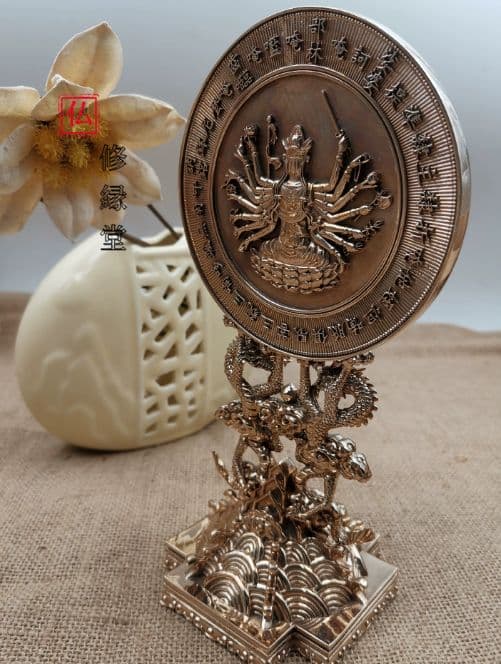 【修縁堂】密教法具古美術品 準提鏡 辟邪 開運 芸品 置物 法器 法具