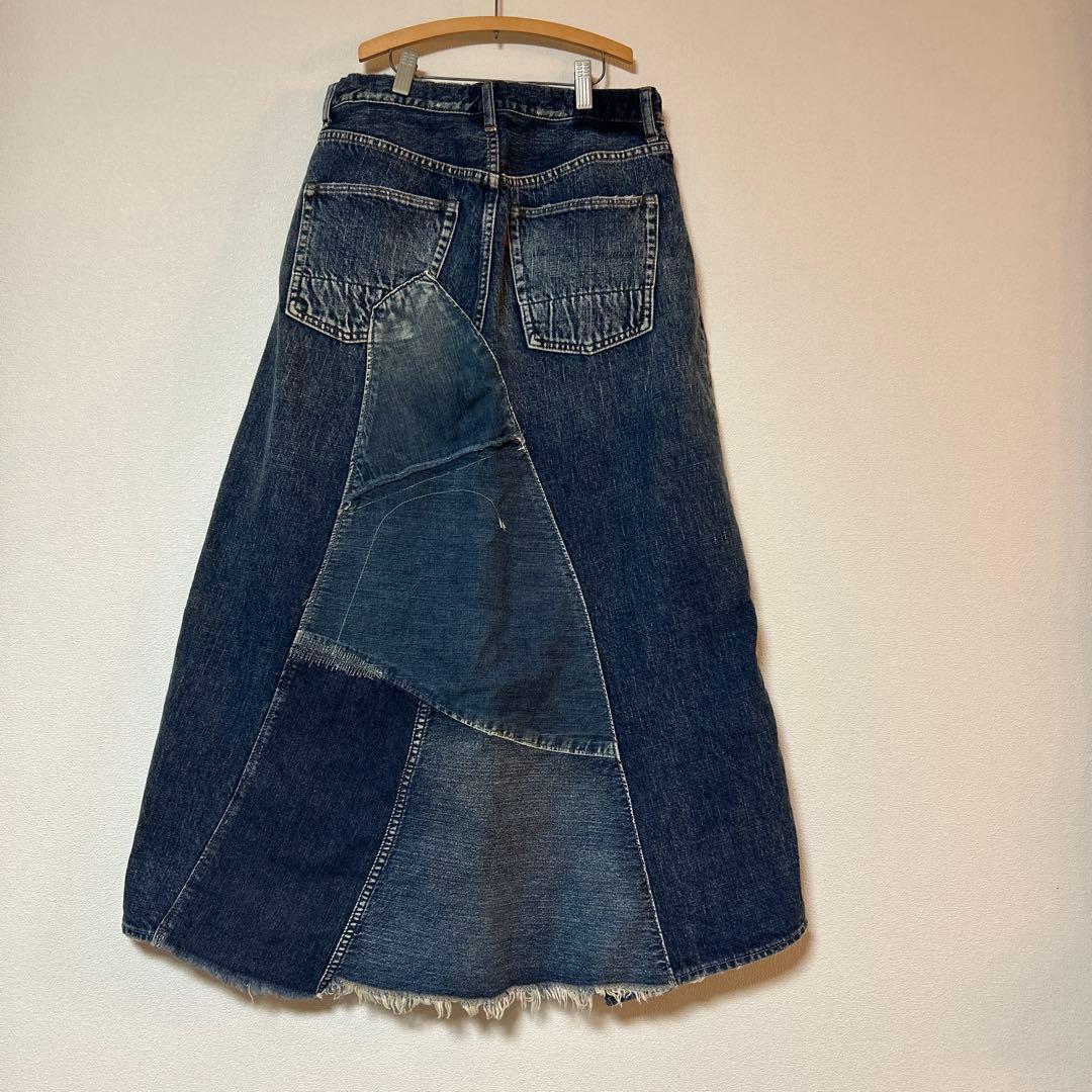 ♡新品未使用♡デニムダンガリー／リメイクロングスカート／160センチ