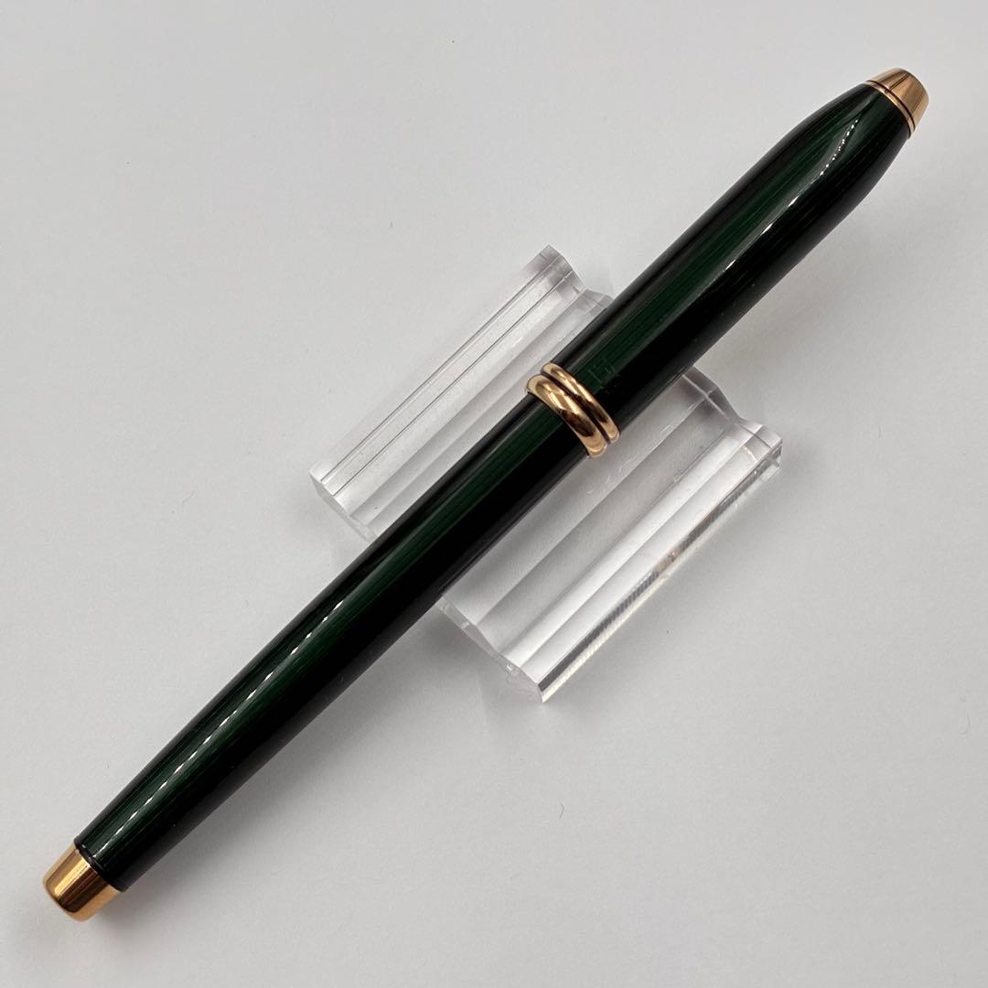 CROSS クロス タウンゼント 万年筆 グリーン 14Kペン先 細字F