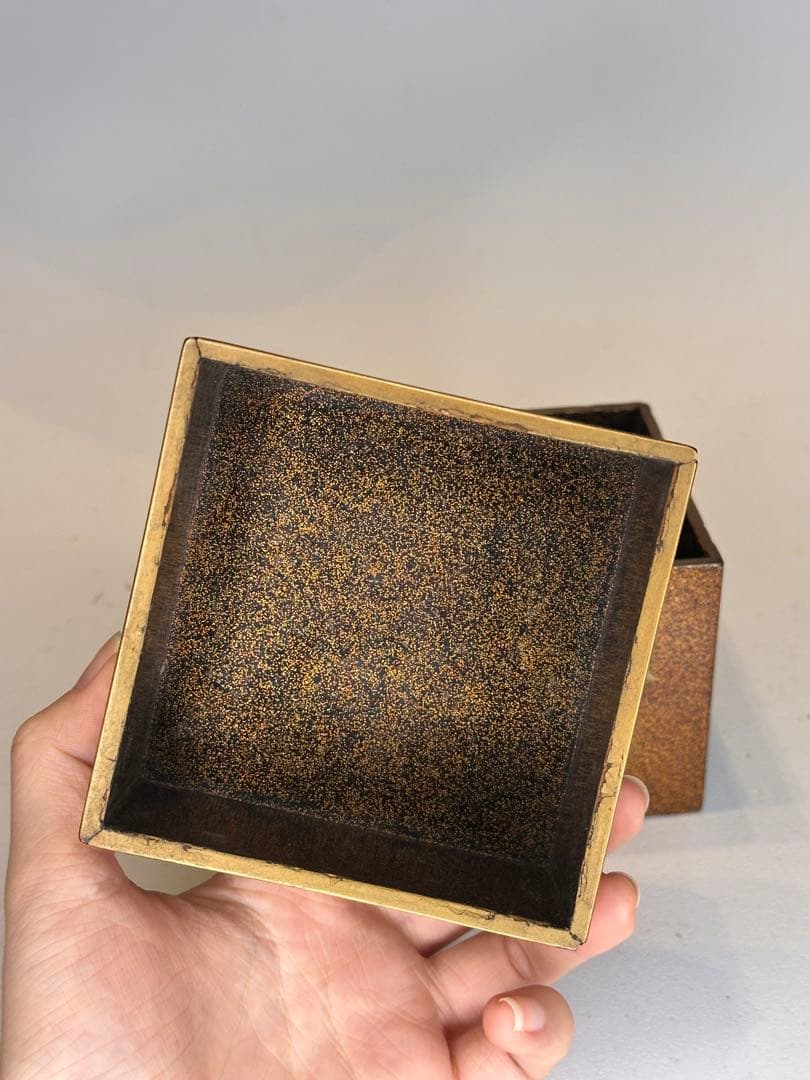 金蒔絵 方箱 時代物 傷有り 漆芸 骨董品