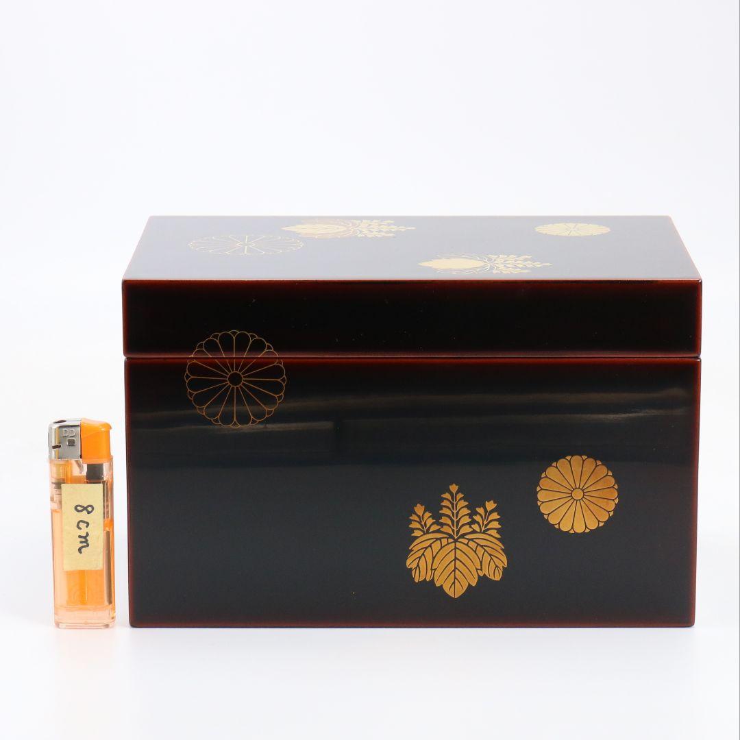 溜塗 高台寺蒔絵 茶箱　M885