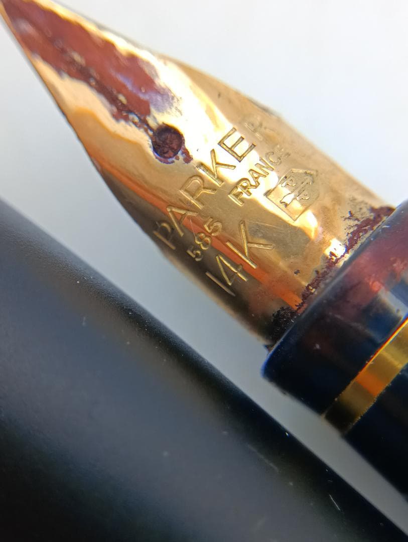 パーカー　ソネット　万年筆　14K　585　マットブラック　ゴールド　フランス製